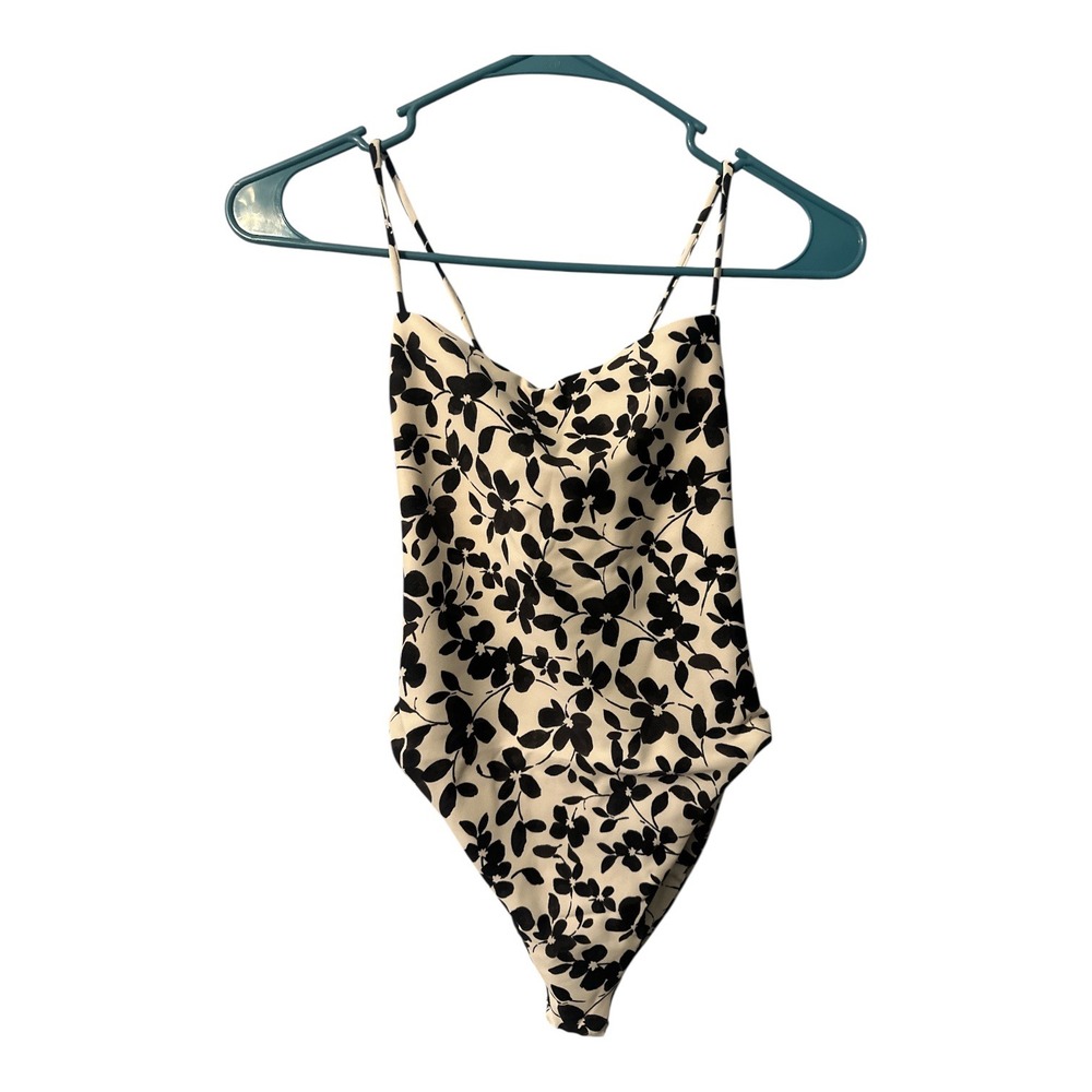 Skatie Resa Black/White One Piece Swimsuit, XS
